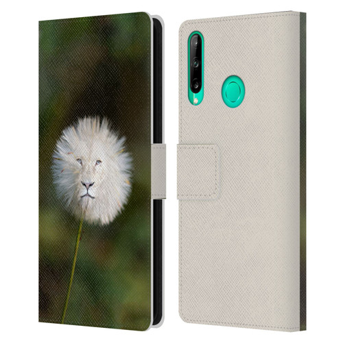 Pixelmated Animals Surreal Wildlife Dandelion Leather Book Wallet Case Cover For Huawei P40 lite E
