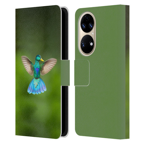 Pixelmated Animals Surreal Wildlife Quaking Bird Leather Book Wallet Case Cover For Huawei P50