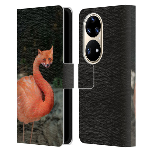 Pixelmated Animals Surreal Wildlife Foxmingo Leather Book Wallet Case Cover For Huawei P50 Pro
