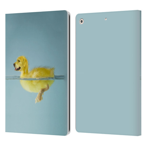 Pixelmated Animals Surreal Wildlife Dog Duck Leather Book Wallet Case Cover For Apple iPad 10.2 2019/2020/2021