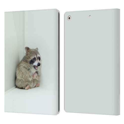 Pixelmated Animals Surreal Wildlife Hamster Raccoon Leather Book Wallet Case Cover For Apple iPad 10.2 2019/2020/2021