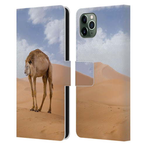 Pixelmated Animals Surreal Wildlife Camel Lion Leather Book Wallet Case Cover For Apple iPhone 11 Pro Max