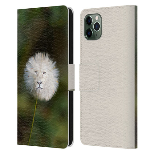 Pixelmated Animals Surreal Wildlife Dandelion Leather Book Wallet Case Cover For Apple iPhone 11 Pro Max
