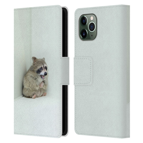 Pixelmated Animals Surreal Wildlife Hamster Raccoon Leather Book Wallet Case Cover For Apple iPhone 11 Pro