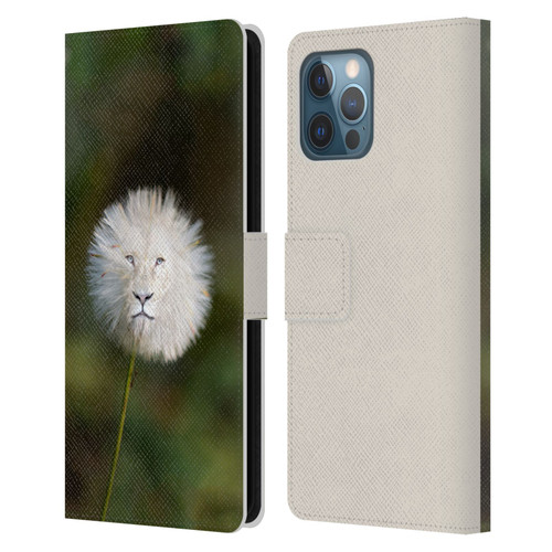 Pixelmated Animals Surreal Wildlife Dandelion Leather Book Wallet Case Cover For Apple iPhone 12 Pro Max