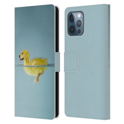 Pixelmated Animals Surreal Wildlife Dog Duck Leather Book Wallet Case Cover For Apple iPhone 12 Pro Max