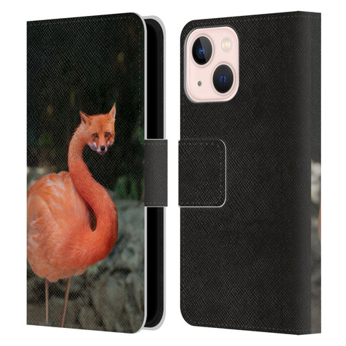 Pixelmated Animals Surreal Wildlife Foxmingo Leather Book Wallet Case Cover For Apple iPhone 13 Mini