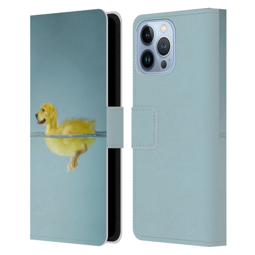 Pixelmated Animals Surreal Wildlife Dog Duck Leather Book Wallet Case Cover For Apple iPhone 13 Pro Max