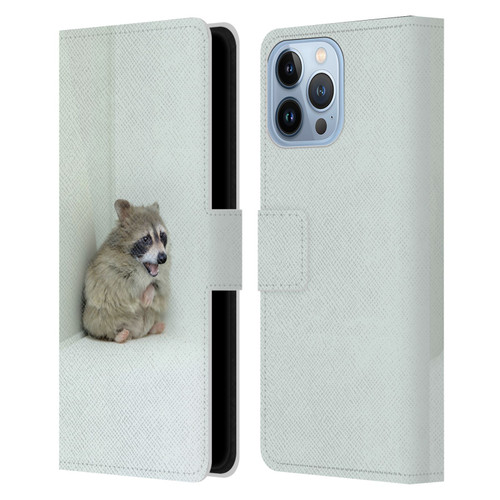Pixelmated Animals Surreal Wildlife Hamster Raccoon Leather Book Wallet Case Cover For Apple iPhone 13 Pro Max