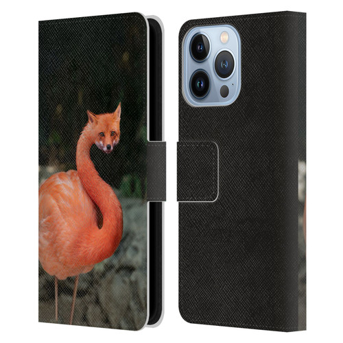 Pixelmated Animals Surreal Wildlife Foxmingo Leather Book Wallet Case Cover For Apple iPhone 13 Pro