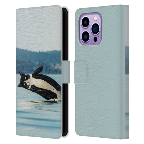 Pixelmated Animals Surreal Wildlife Orcat Leather Book Wallet Case Cover For Apple iPhone 14 Pro Max