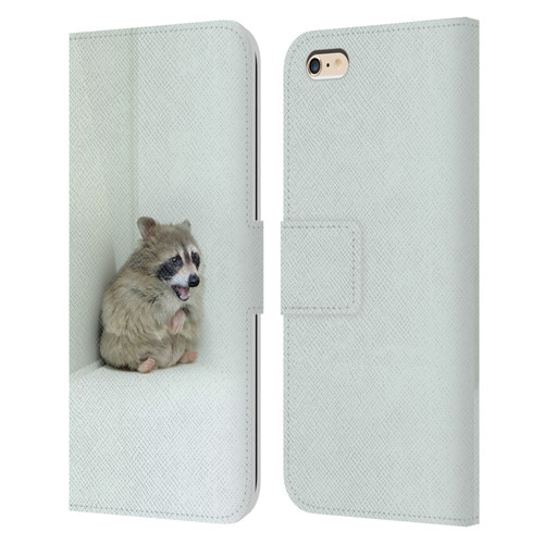 Pixelmated Animals Surreal Wildlife Hamster Raccoon Leather Book Wallet Case Cover For Apple iPhone 6 Plus / iPhone 6s Plus