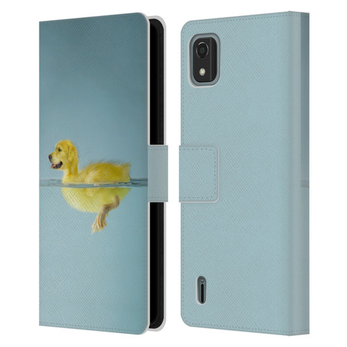 Pixelmated Animals Surreal Wildlife Dog Duck Leather Book Wallet Case Cover For Nokia C2 2nd Edition