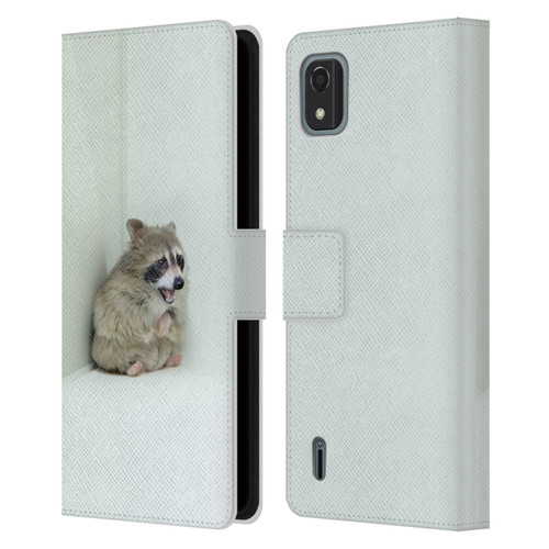 Pixelmated Animals Surreal Wildlife Hamster Raccoon Leather Book Wallet Case Cover For Nokia C2 2nd Edition