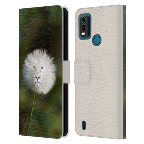 Pixelmated Animals Surreal Wildlife Dandelion Leather Book Wallet Case Cover For Nokia G11 Plus