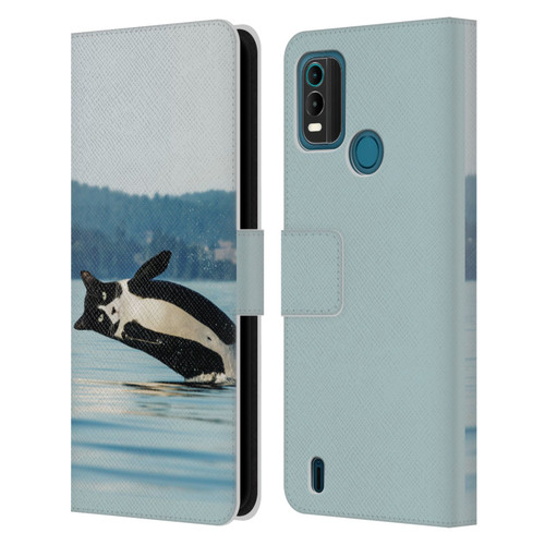 Pixelmated Animals Surreal Wildlife Orcat Leather Book Wallet Case Cover For Nokia G11 Plus