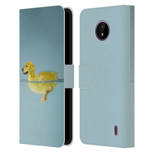 Pixelmated Animals Surreal Wildlife Dog Duck Leather Book Wallet Case Cover For Nokia C10 / C20