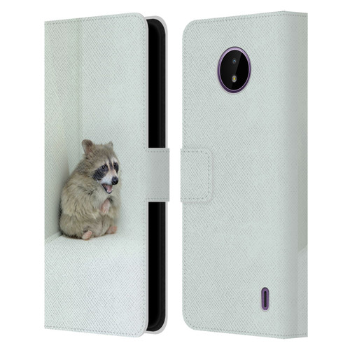 Pixelmated Animals Surreal Wildlife Hamster Raccoon Leather Book Wallet Case Cover For Nokia C10 / C20