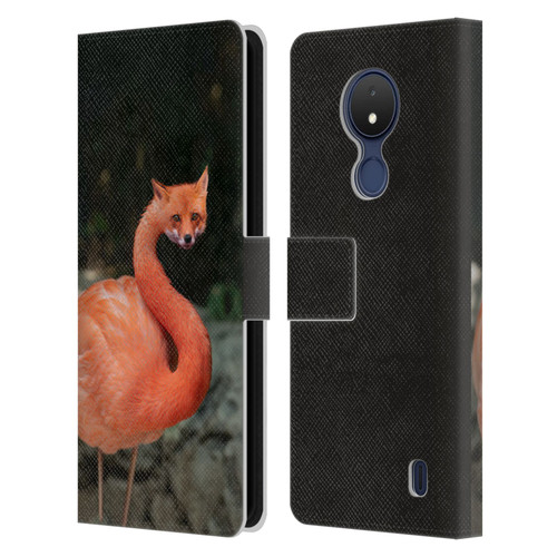 Pixelmated Animals Surreal Wildlife Foxmingo Leather Book Wallet Case Cover For Nokia C21
