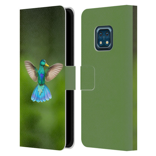 Pixelmated Animals Surreal Wildlife Quaking Bird Leather Book Wallet Case Cover For Nokia XR20