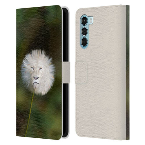 Pixelmated Animals Surreal Wildlife Dandelion Leather Book Wallet Case Cover For Motorola Edge S30 / Moto G200 5G