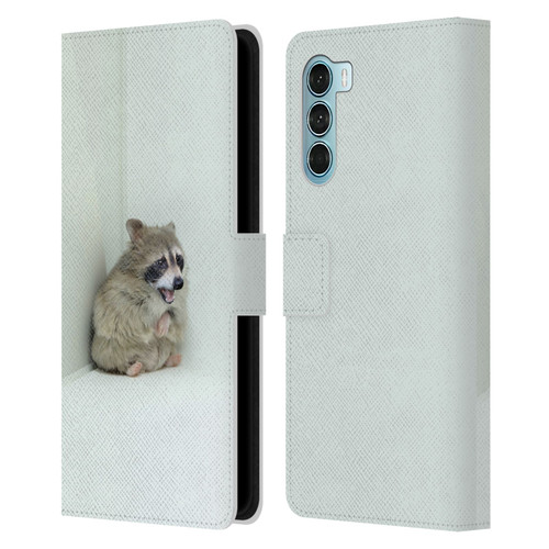Pixelmated Animals Surreal Wildlife Hamster Raccoon Leather Book Wallet Case Cover For Motorola Edge S30 / Moto G200 5G