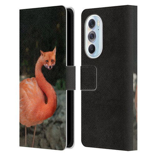 Pixelmated Animals Surreal Wildlife Foxmingo Leather Book Wallet Case Cover For Motorola Edge X30
