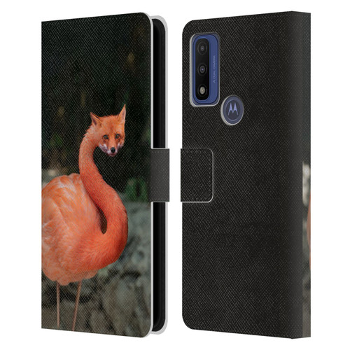 Pixelmated Animals Surreal Wildlife Foxmingo Leather Book Wallet Case Cover For Motorola G Pure