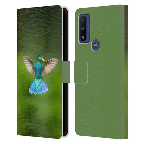 Pixelmated Animals Surreal Wildlife Quaking Bird Leather Book Wallet Case Cover For Motorola G Pure