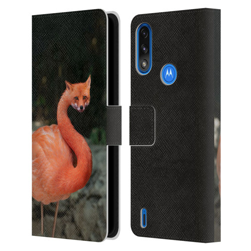 Pixelmated Animals Surreal Wildlife Foxmingo Leather Book Wallet Case Cover For Motorola Moto E7 Power / Moto E7i Power