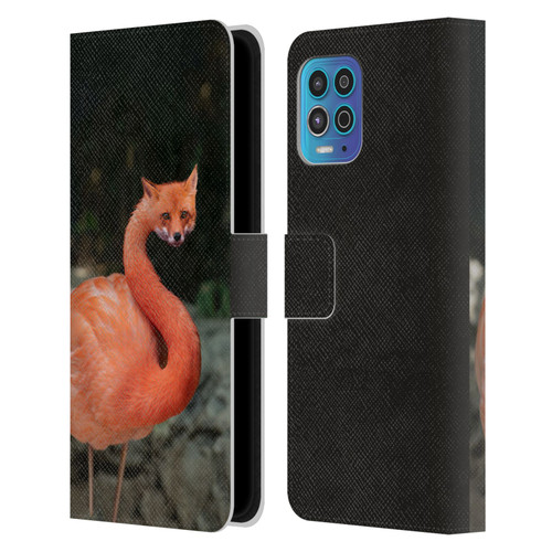Pixelmated Animals Surreal Wildlife Foxmingo Leather Book Wallet Case Cover For Motorola Moto G100