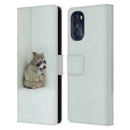 Pixelmated Animals Surreal Wildlife Hamster Raccoon Leather Book Wallet Case Cover For Motorola Moto G (2022)
