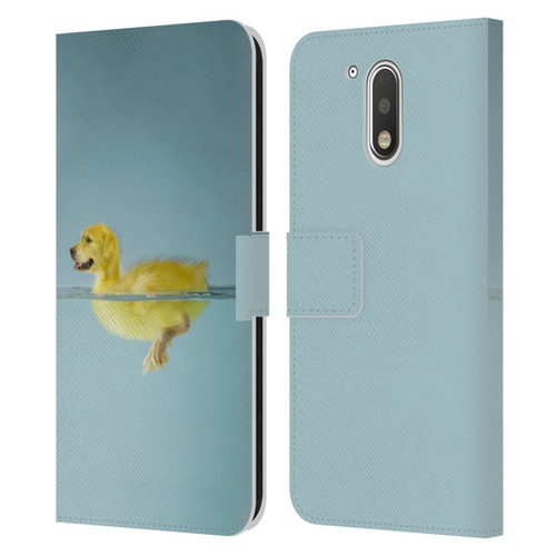 Pixelmated Animals Surreal Wildlife Dog Duck Leather Book Wallet Case Cover For Motorola Moto G41