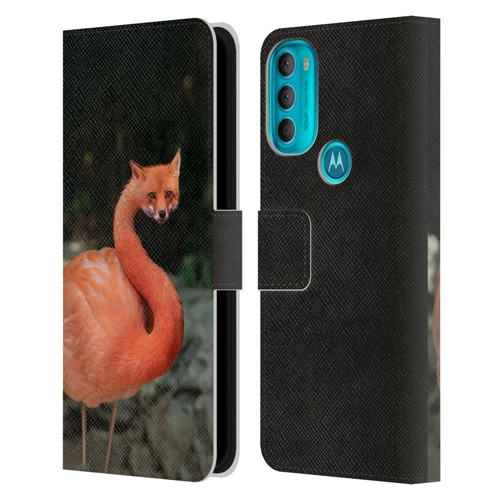 Pixelmated Animals Surreal Wildlife Foxmingo Leather Book Wallet Case Cover For Motorola Moto G71 5G
