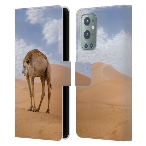 Pixelmated Animals Surreal Wildlife Camel Lion Leather Book Wallet Case Cover For OnePlus 9