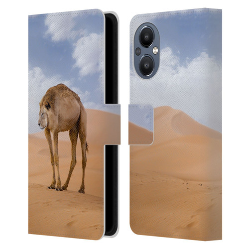 Pixelmated Animals Surreal Wildlife Camel Lion Leather Book Wallet Case Cover For OnePlus Nord N20 5G