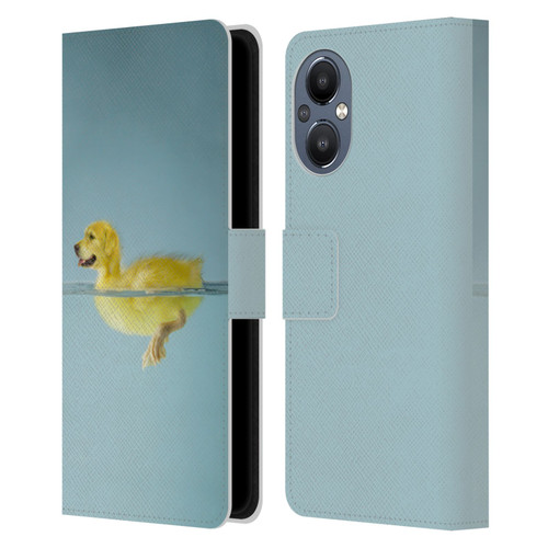 Pixelmated Animals Surreal Wildlife Dog Duck Leather Book Wallet Case Cover For OnePlus Nord N20 5G