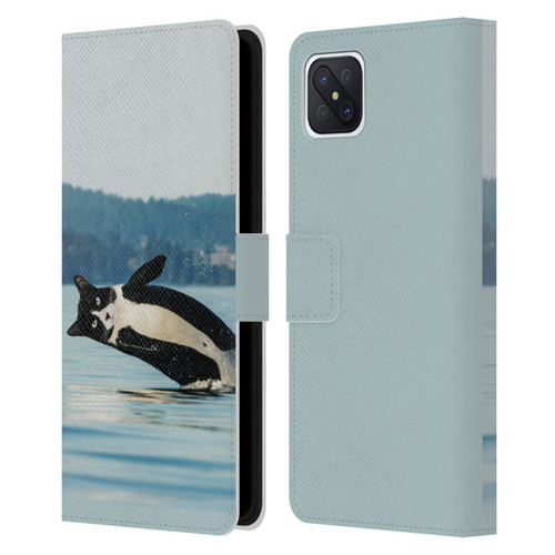 Pixelmated Animals Surreal Wildlife Orcat Leather Book Wallet Case Cover For OPPO Reno4 Z 5G