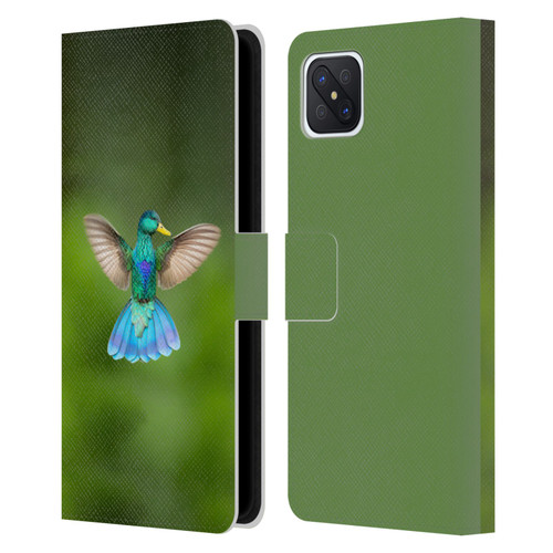 Pixelmated Animals Surreal Wildlife Quaking Bird Leather Book Wallet Case Cover For OPPO Reno4 Z 5G