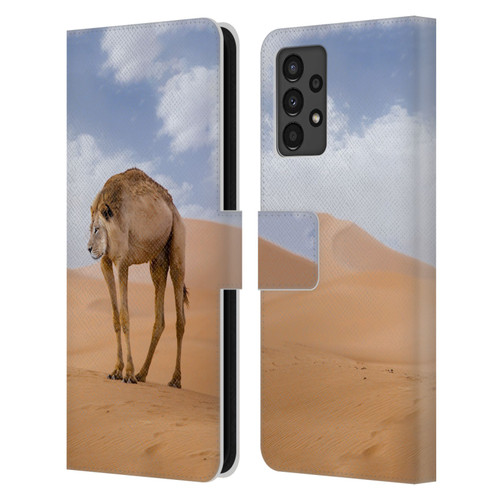 Pixelmated Animals Surreal Wildlife Camel Lion Leather Book Wallet Case Cover For Samsung Galaxy A13 (2022)