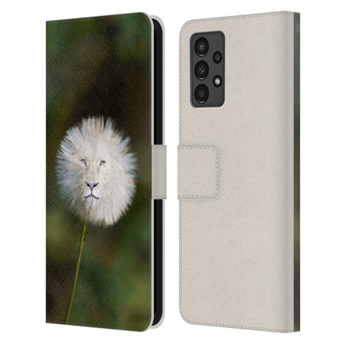Pixelmated Animals Surreal Wildlife Dandelion Leather Book Wallet Case Cover For Samsung Galaxy A13 (2022)