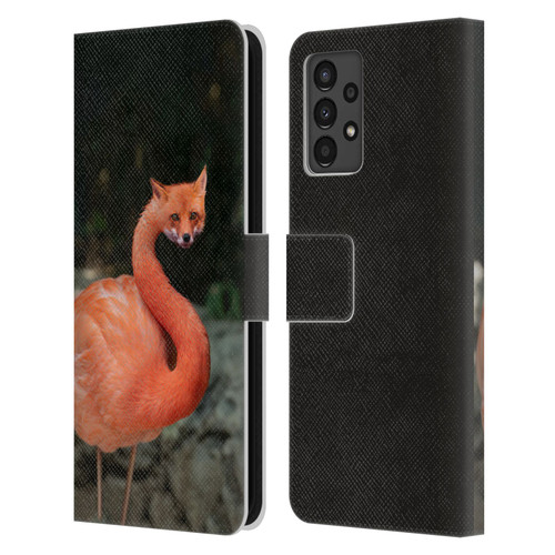 Pixelmated Animals Surreal Wildlife Foxmingo Leather Book Wallet Case Cover For Samsung Galaxy A13 (2022)