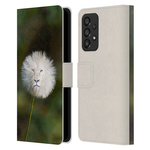 Pixelmated Animals Surreal Wildlife Dandelion Leather Book Wallet Case Cover For Samsung Galaxy A33 5G (2022)