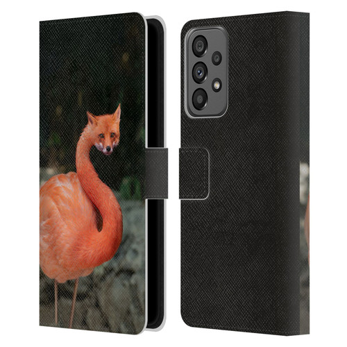 Pixelmated Animals Surreal Wildlife Foxmingo Leather Book Wallet Case Cover For Samsung Galaxy A73 5G (2022)