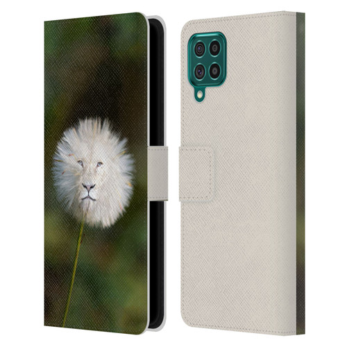 Pixelmated Animals Surreal Wildlife Dandelion Leather Book Wallet Case Cover For Samsung Galaxy F62 (2021)