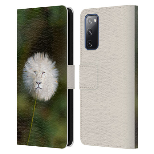 Pixelmated Animals Surreal Wildlife Dandelion Leather Book Wallet Case Cover For Samsung Galaxy S20 FE / 5G