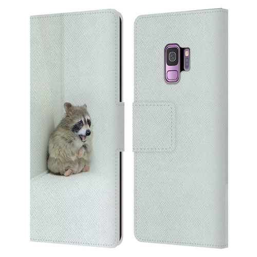 Pixelmated Animals Surreal Wildlife Hamster Raccoon Leather Book Wallet Case Cover For Samsung Galaxy S9