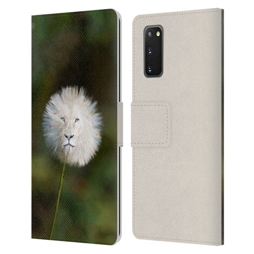 Pixelmated Animals Surreal Wildlife Dandelion Leather Book Wallet Case Cover For Samsung Galaxy S20 / S20 5G