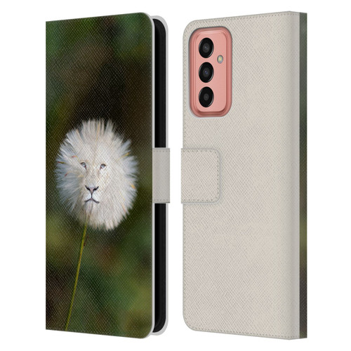 Pixelmated Animals Surreal Wildlife Dandelion Leather Book Wallet Case Cover For Samsung Galaxy M13 (2022)