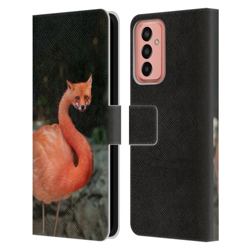 Pixelmated Animals Surreal Wildlife Foxmingo Leather Book Wallet Case Cover For Samsung Galaxy M13 (2022)